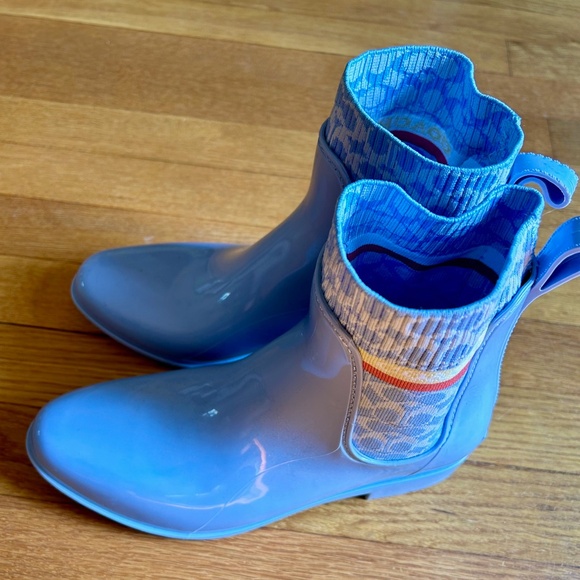 Coach Rivington Rain Boots in light blue, size 8 - Picture 1 of 8
